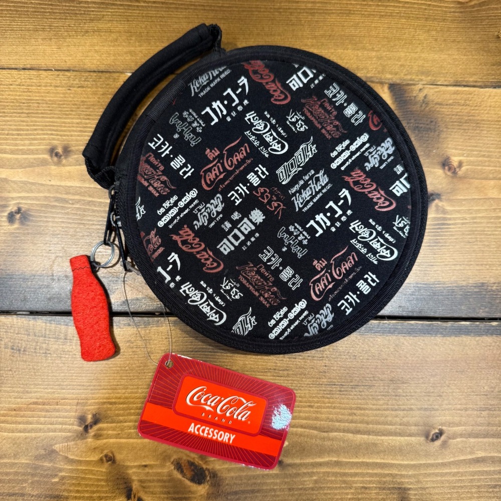 Vintage Coca-Cola CD/DVD Carrying Case Holder Coke Brand MIXX NWT Black
